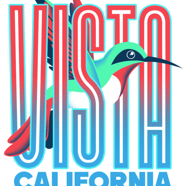 Vista Humming Bird Text Unisex Tee