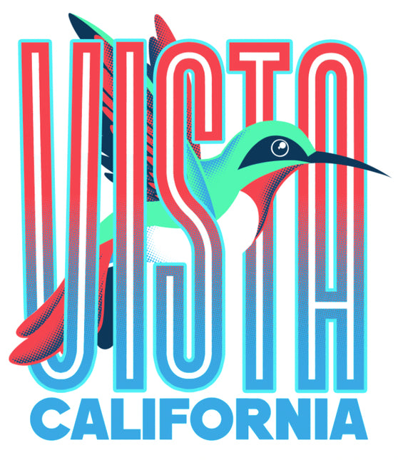Vista Humming Bird Text Unisex Tee
