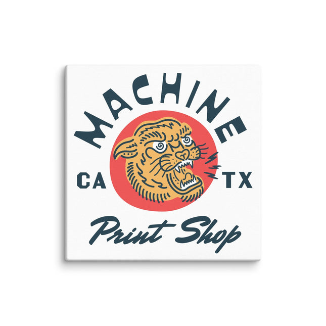 Machine Print Shop Canvas Poster - 24" x 24"