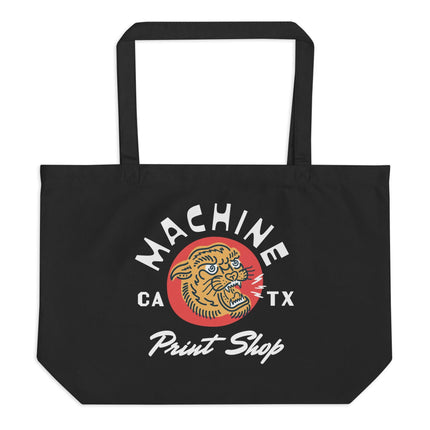 Machine Print Shop Large Organic Tote Bag